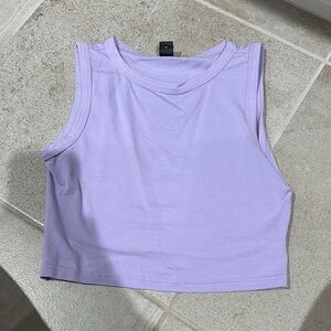 Lavender Sleeveless Crop Top